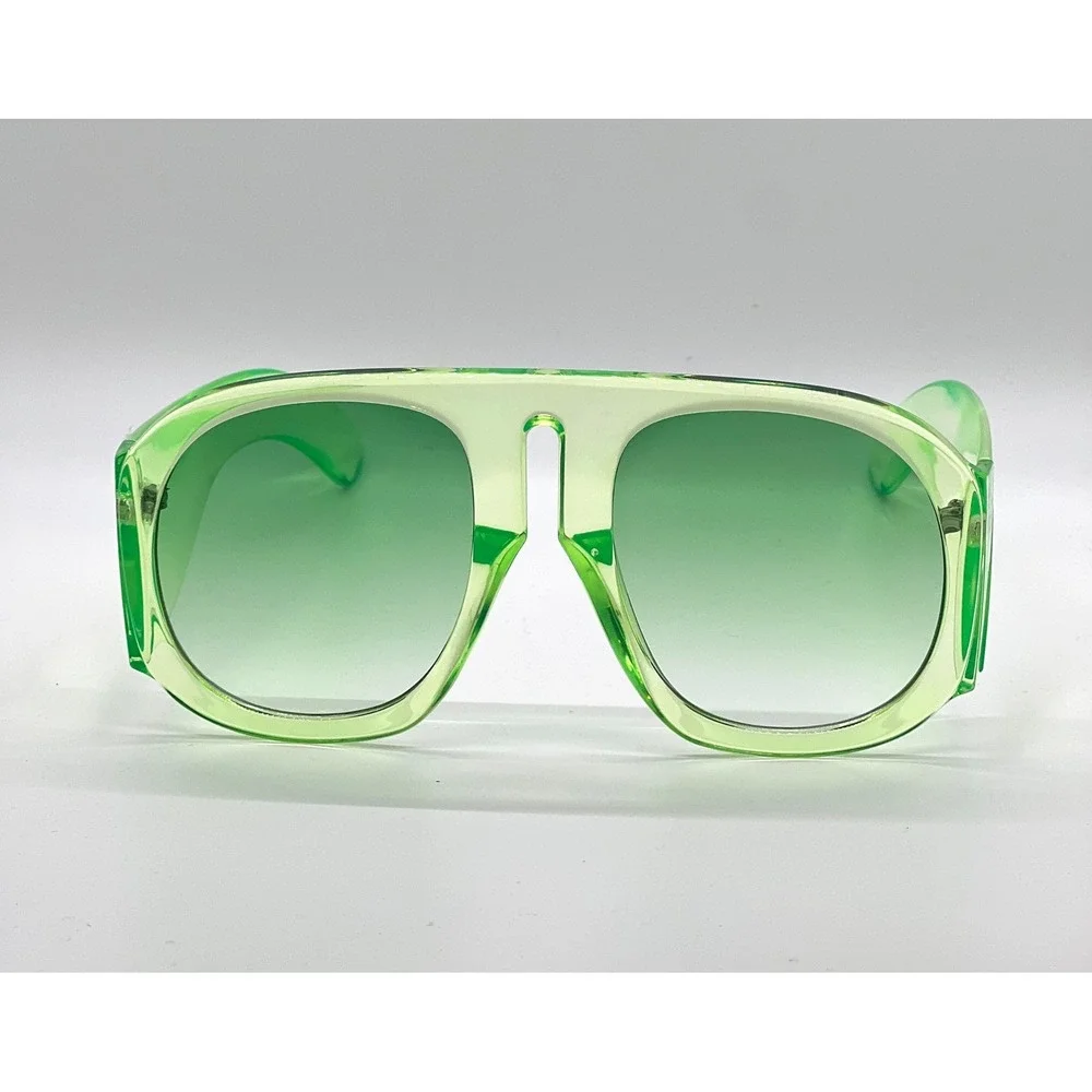 Oversized Sunglasses Oceanic Green Frame Fashion Cool Shades Square Lentes Gafas